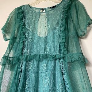 Teal Mesh Dress size L